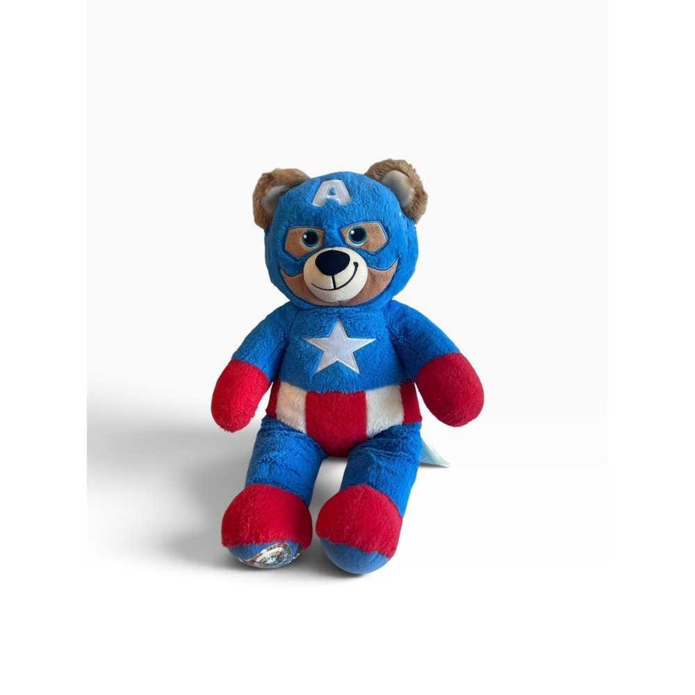 Build A Bear Captain America 18" Plush Marvel Stuffed Animal BAB